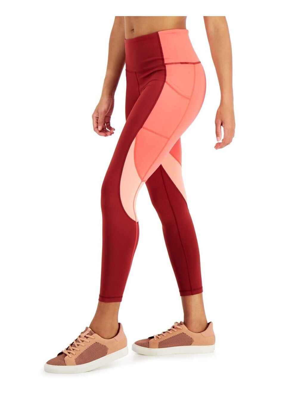 Ideology Womens Activewear Colorblock 7/8 Leggings Size M